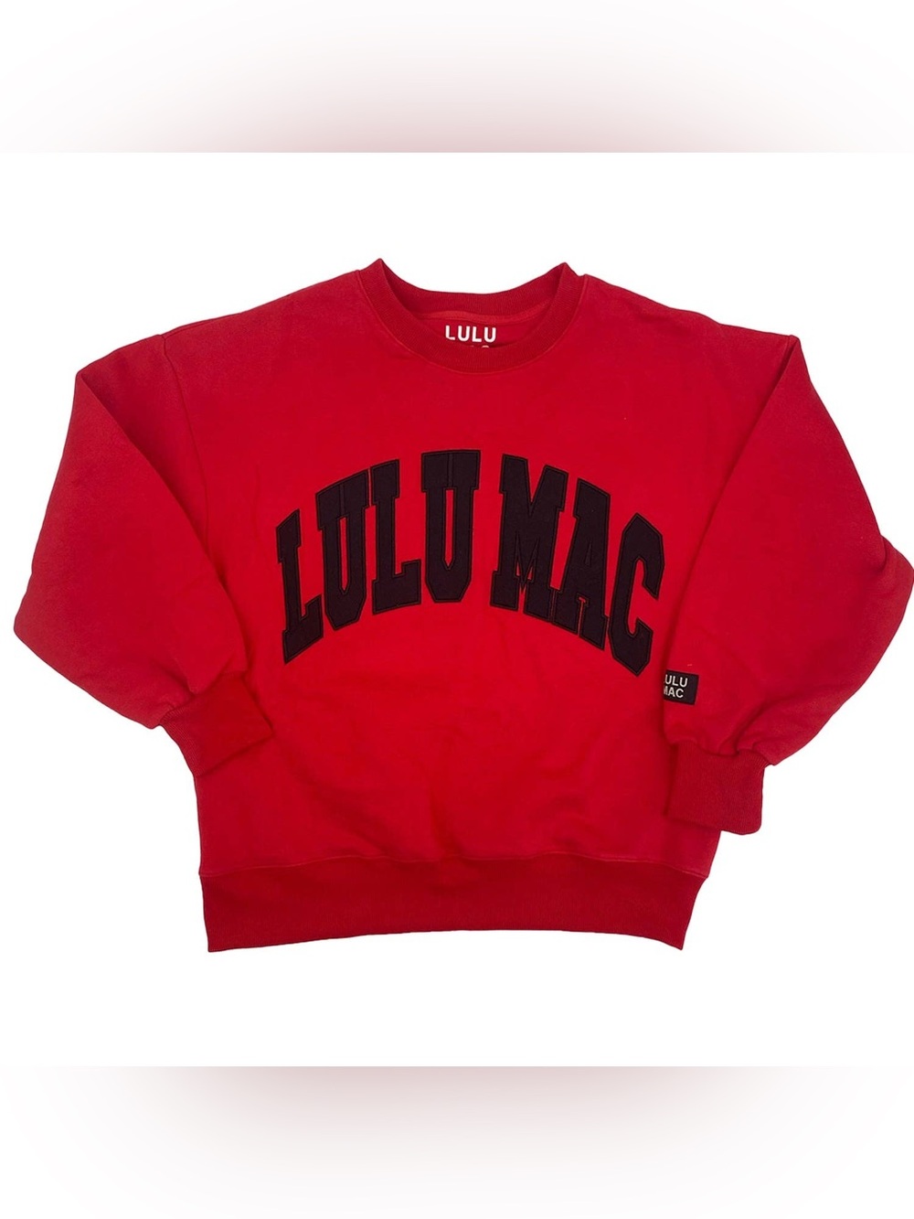 Lulu Mac Red/Black Stitch Sweater Top